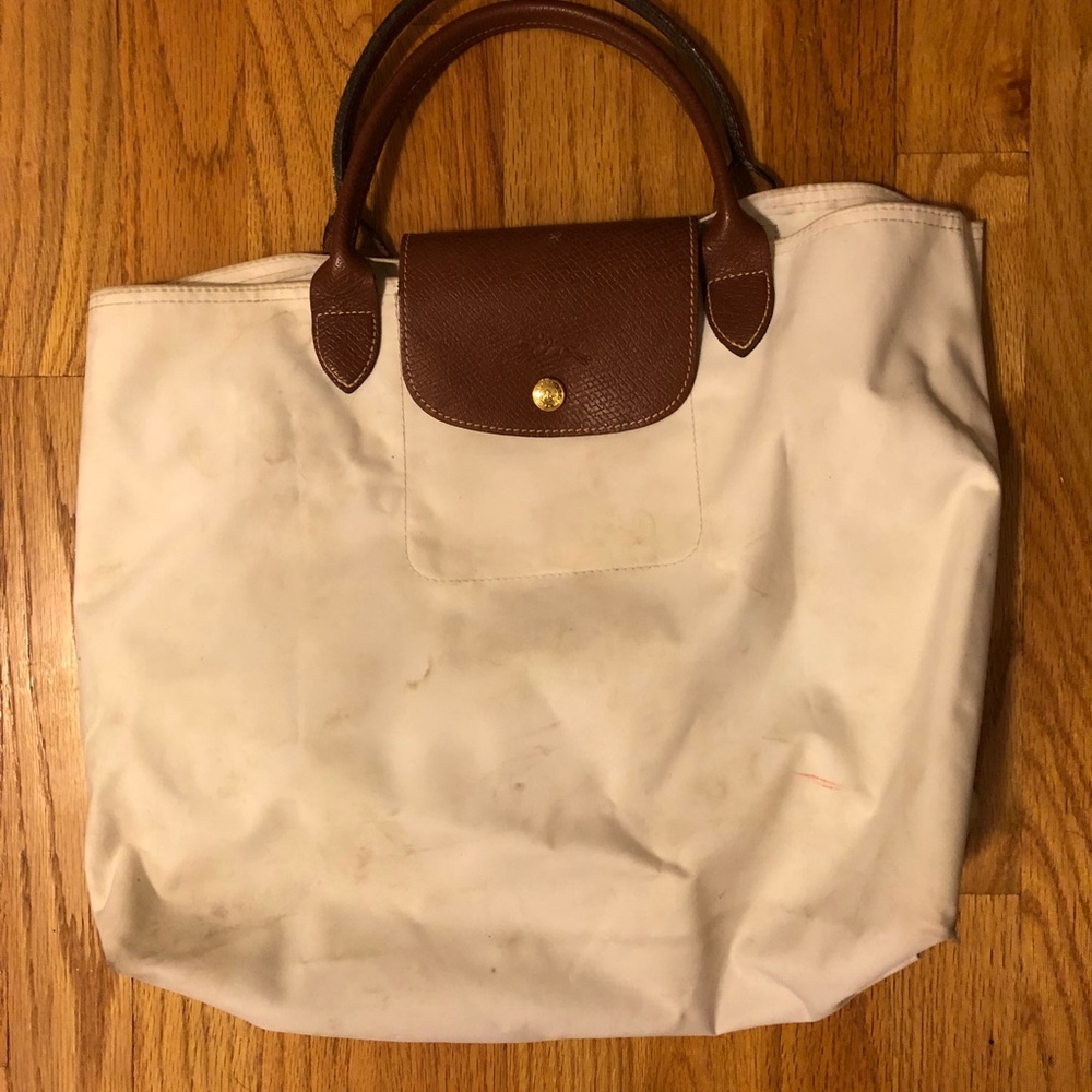 White Longchamp Purse
